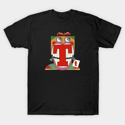 Asian Size Men Black Print T-shirt The Letter People: Mr. T No-Cut Print Cotton Tshirt