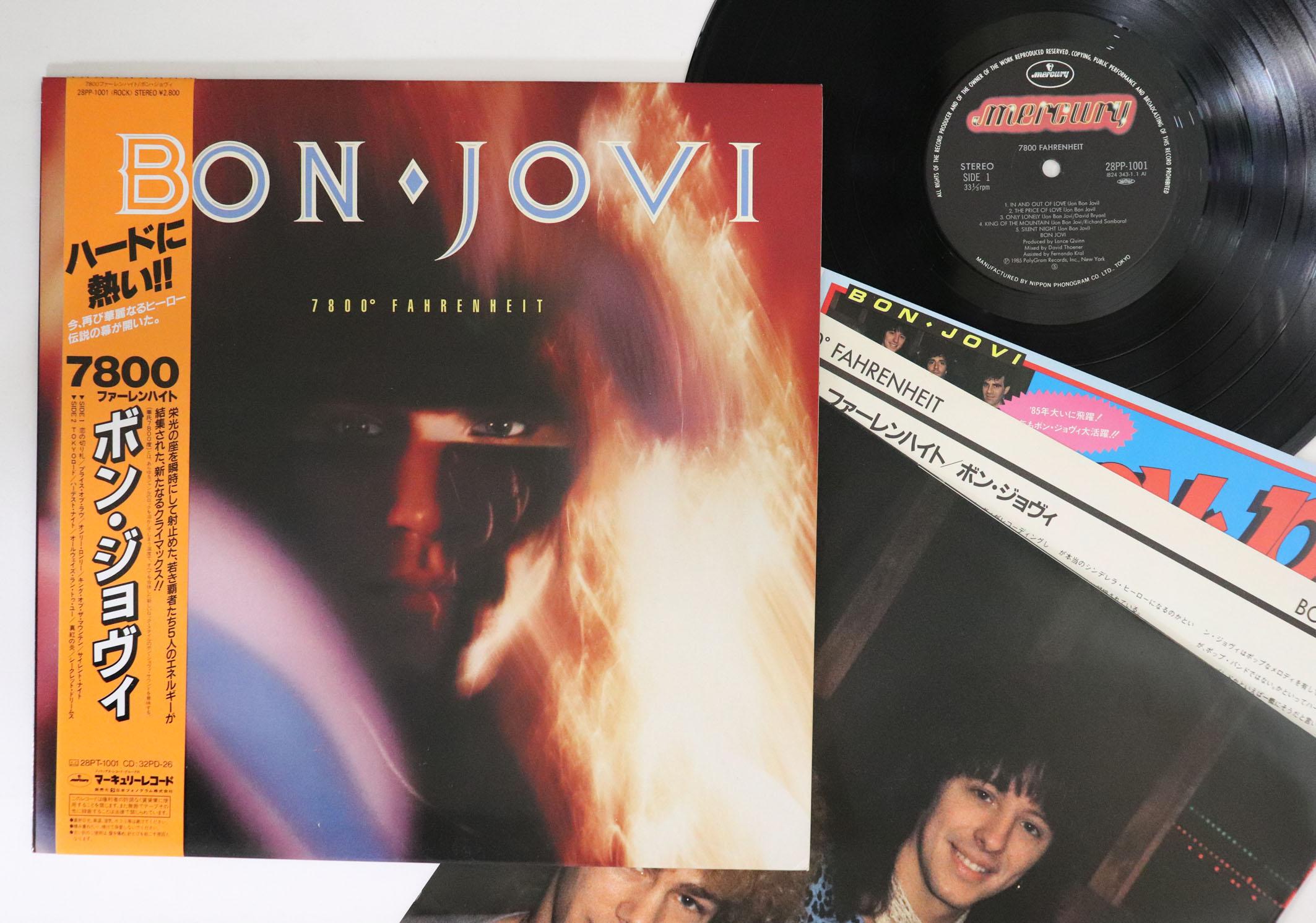 

LP Record BON JOVI - 7800 Fahrenheit 28PP1001 MERCURY 1985 Japan Obi Rock