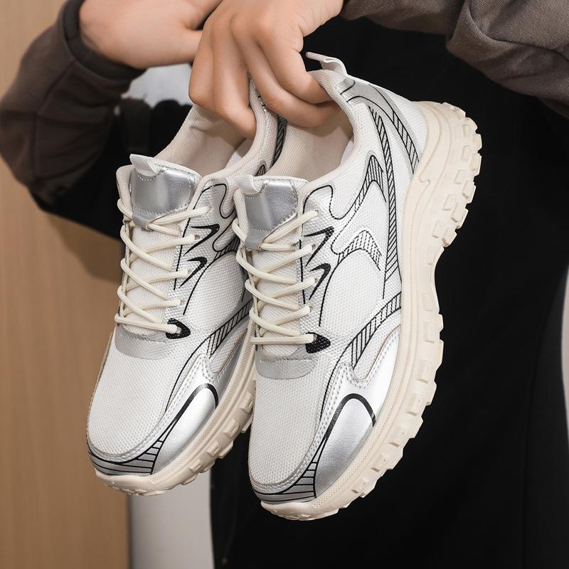 Casual sneakers, breathable platforms, versatile men's shoes, and student shoes