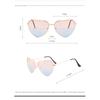 New Retro Metal Love Sunglasses, Peach Heart Ocean Piece Sunglasses Women's Heart-shaped Fashion Sunglasses