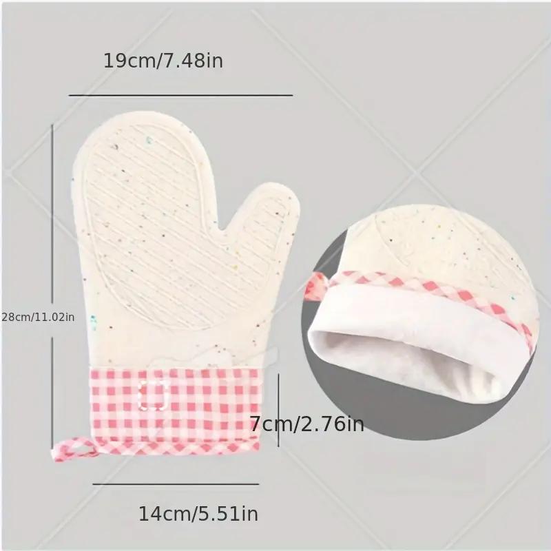 1pc, Silicone Insulated Glove, Anti Slip, Lengthened, Thickened And High-Temperature Resistant Kitchen Anti Scalding Utensils, Kitchen Supplies