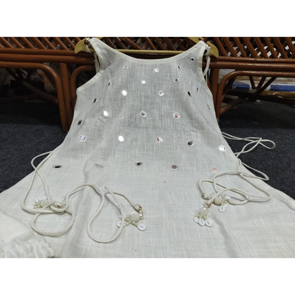 Indian Designer Cotton Slub Kurta Pant Set Women Party Wear Top Tunic Kurti SC-2164