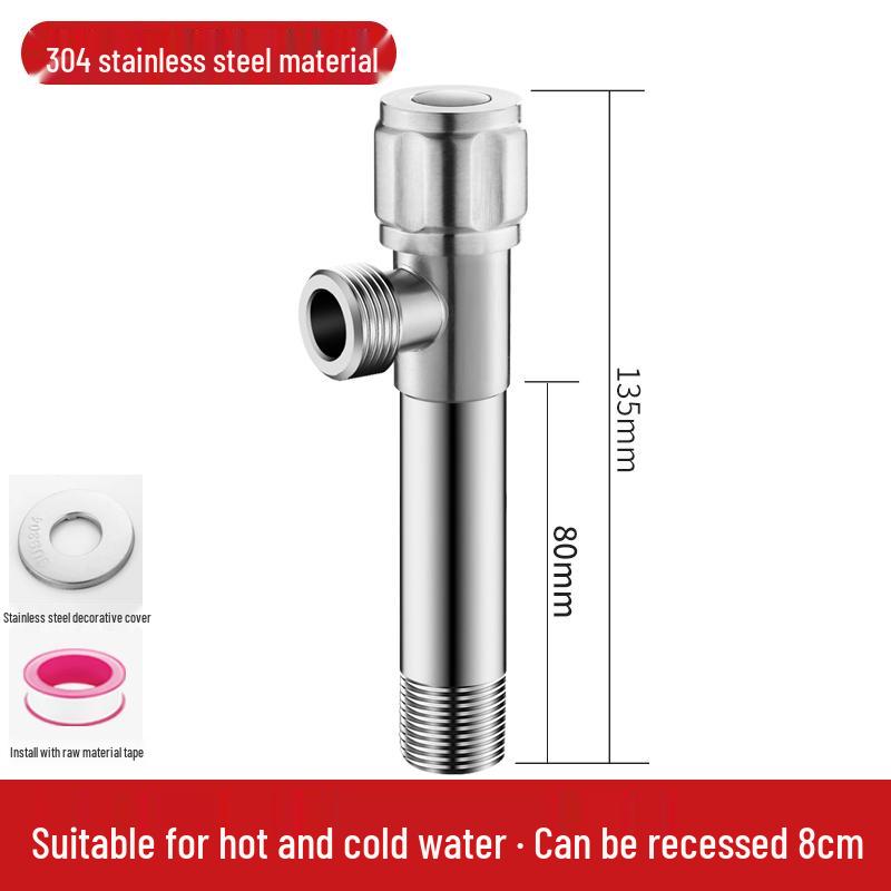 304 Stainless Steel Angle Valve for Hot and Cold Water Heater and Toilet Tap