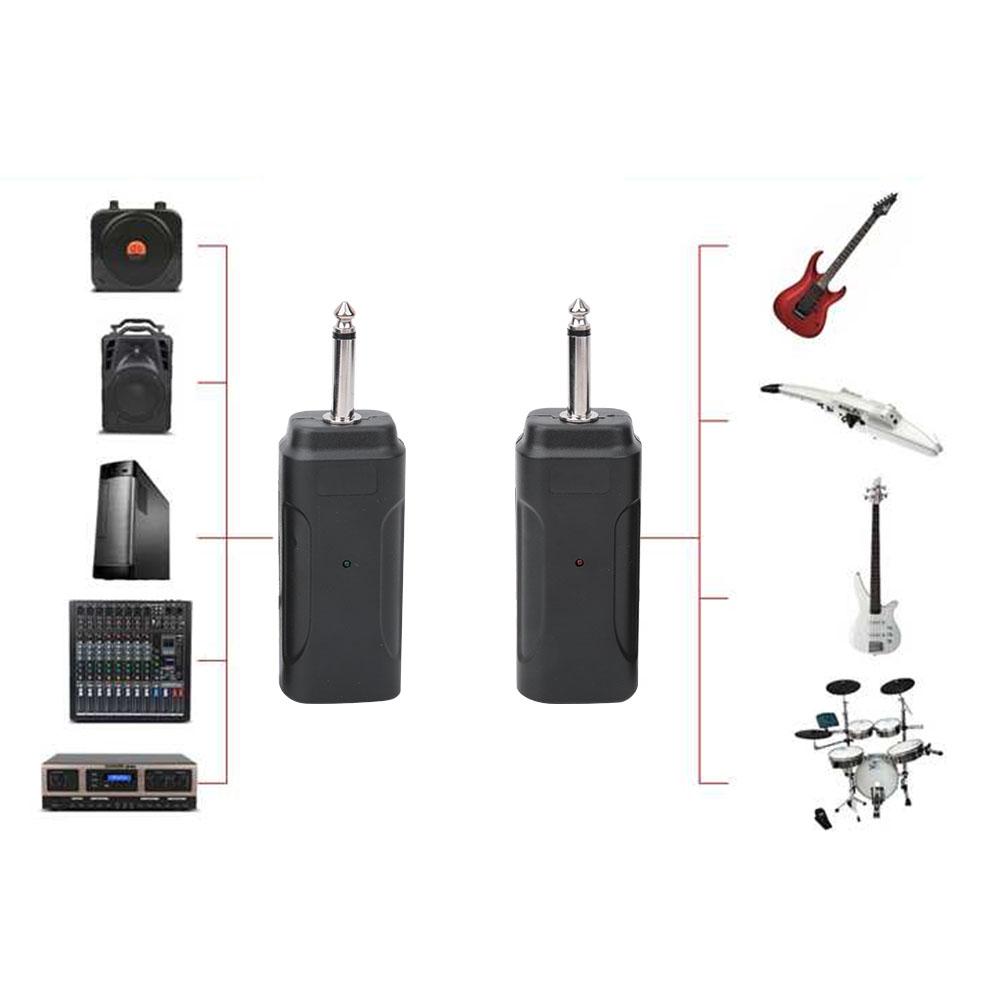 Audio Transmitter Receiver System Portable Wireless for Electric Guitars Musical Instrument