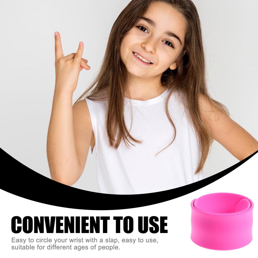 5 Stück Silikon-Slap-Armbänder Unifarbene Kinderarmbänder Party-Mitgebsel Geschenke Slap-Bänder für Festivals Geburtstage Tanz