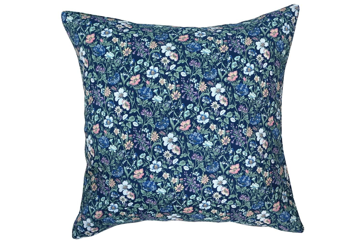 

DDintex FLORET LONDON Cushion Cover, Rachel Meadow, Navy, 45x45cm [Liberty Print]