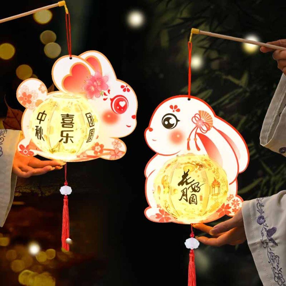 PVC Children DIY Lantern Material Kit 3D Ancient Style Handheld Lantern  Craft Toys