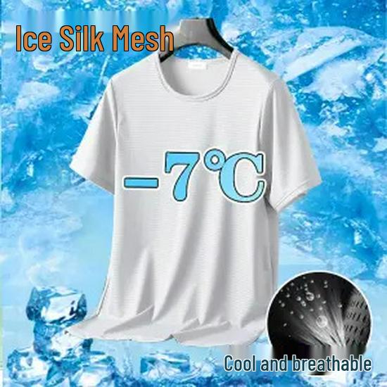 Affordable Men's Wide-Leg Ice Silk Mesh Quick-Dry Plus Size Casual Pants for Summer