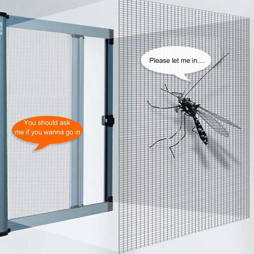Anti-mosquito Flies Window Screen Encrypted Thick Nylon Invisible Dustproof Insect Prevent Window Mesh Curtain Home Accessories