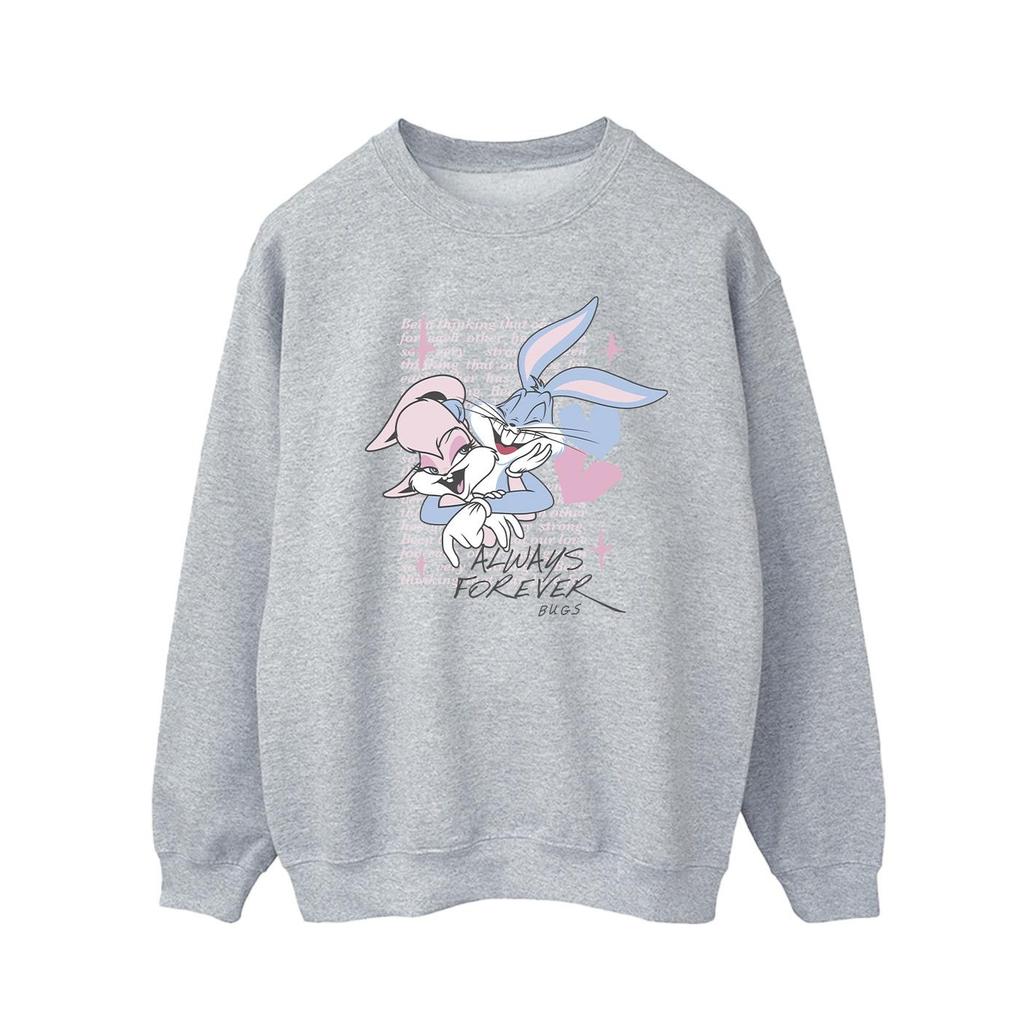 Looney Tunes Mens Always Forever Bugs Bunny & Lola Bunny Sweatshirt