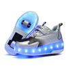 2 Wheel Inline Roller Skates Shoes for Boys and Girls LED Roller Skates for Children's Racing Ice Skating Sneaker with Wheels