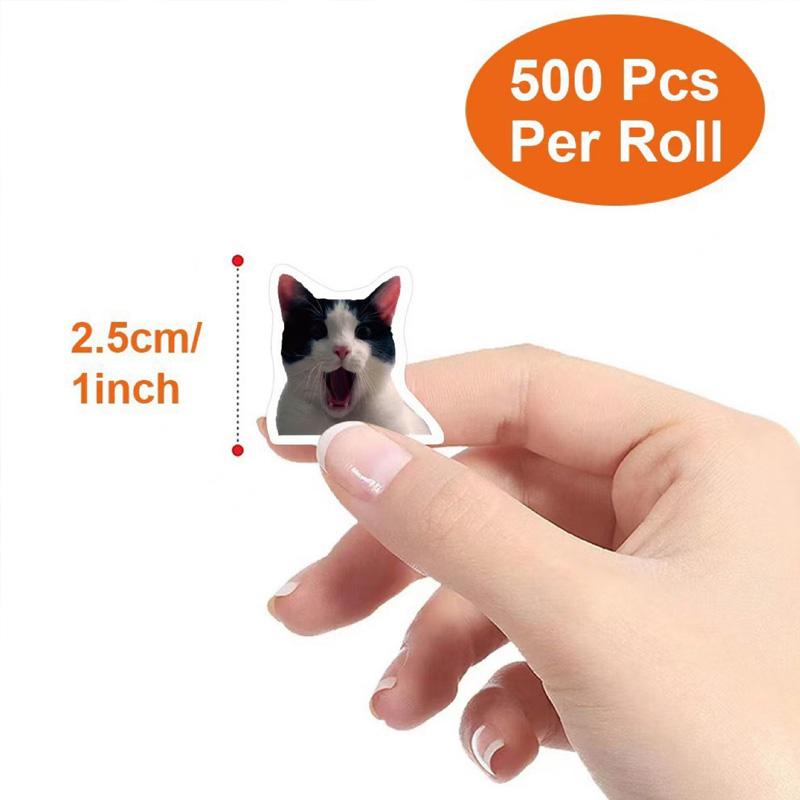500Pcs/Roll Notebook Cute Phone DIY Cartoon Stickers Waterproof Graffiti Suitcase Funny Cats
