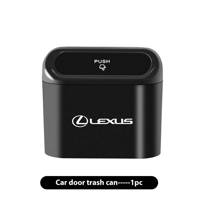 ctkzum1 For Lexus Portable Hanging Car Trash Can Wastebasket Trash Bin with Lid Storage Bin UX250h RX450h CT200h RX400h NX LX GC RX UX