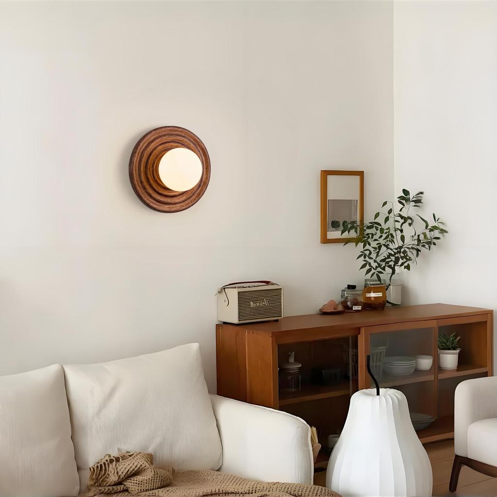 Chende Bracket Light, Resin Brown, Nordic LED Compatible, Single Light, Glass Wall Lamp, Stylish Interior Design, Retro, Japanese-Style, Wall Lamp,