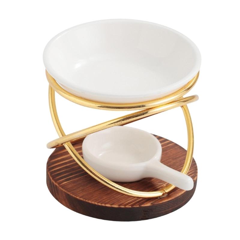Ceramic Tealight Candle Holder Essential Oil Burners Oil Diffuser Wax Melt Warmer For Meditations Home Decorations золотой