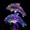2026 Novo Balão de Golfinho Brilhante de Mão Balão de Festa LED Colorido Presente de Aniversário para Jardim de Infância Dropshipping