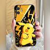 Lovely P-Pikachu Anime Game P-Pokemon Phone Case Cool Black Silicone Soft For IPhone 16 15 14 13 12 11 X XR Plus Pro Max Plus