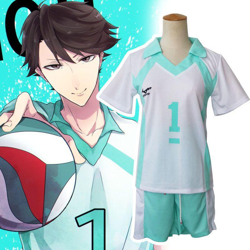 Stilvolle Haikyuu Aoba Johsai Oikawa Tooru Uniform mit atmungsaktiver Hose und Shirt