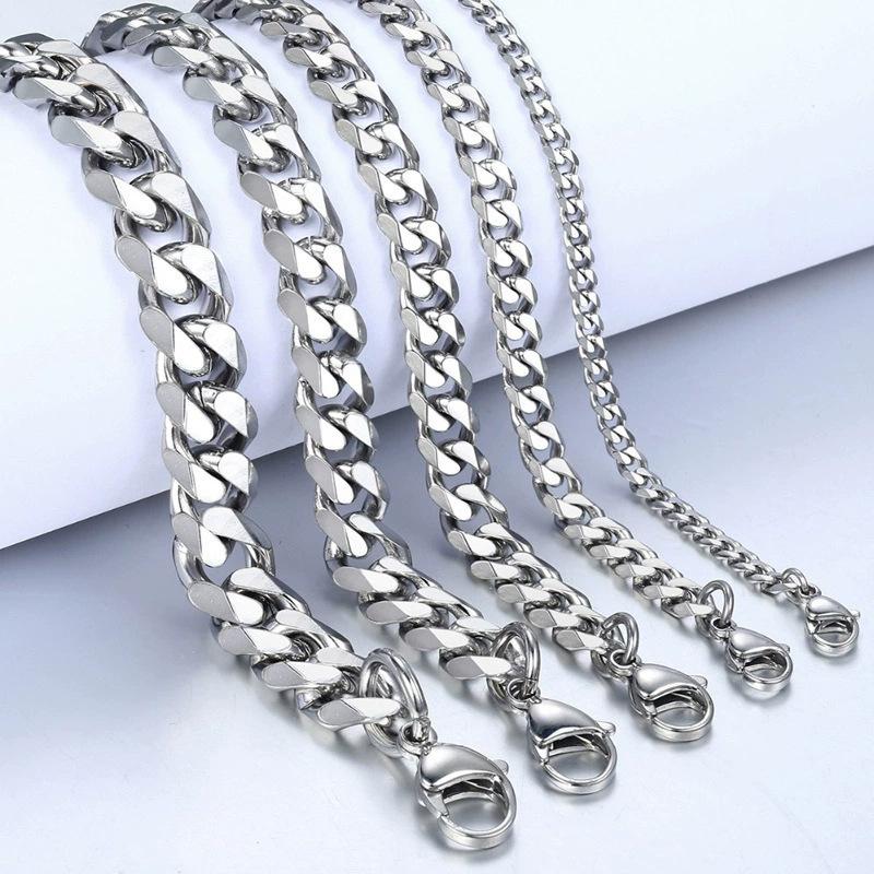Titanium steel non-fading Cuban bracelet trendy hip-hop raw jewelry stainless steel bracelet
