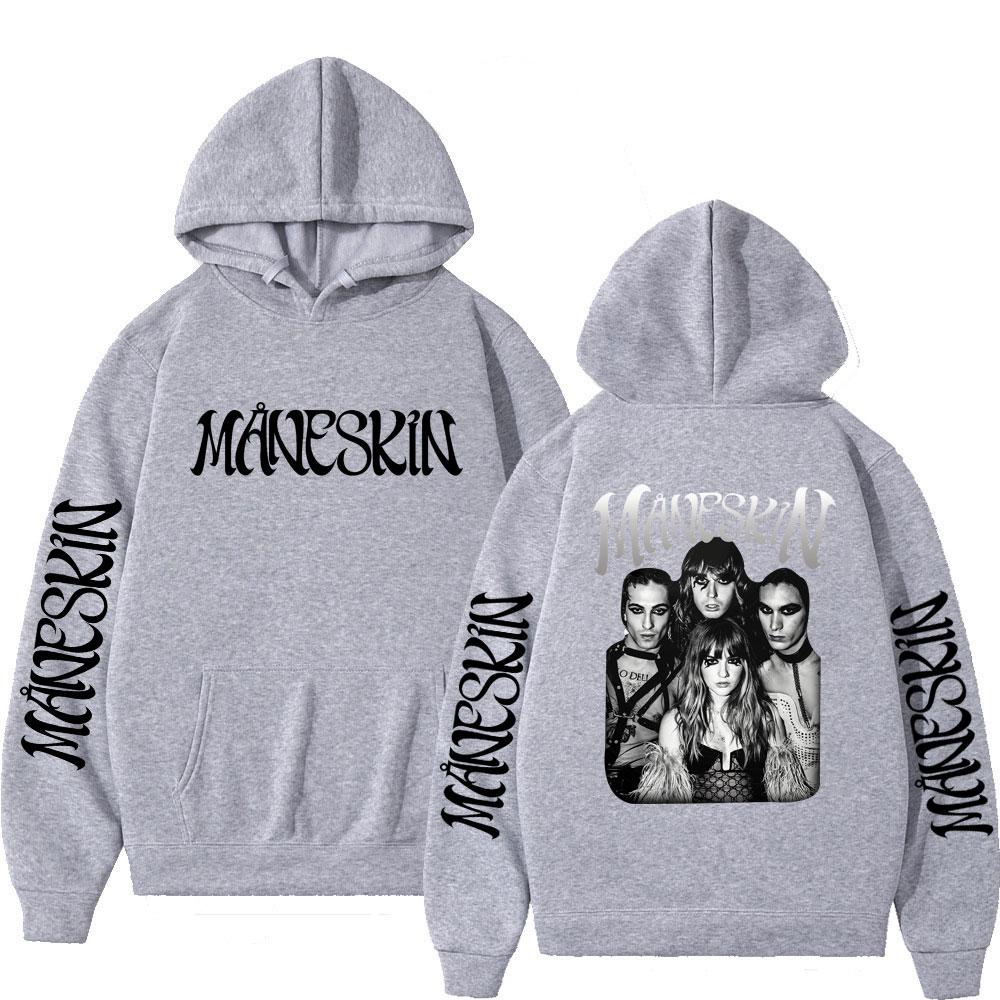 Italian Rock Band Maneskin World Tour Hoodie Fashion Retro Men Women Fleece Long Sleeve Oversized Casual Hoodies