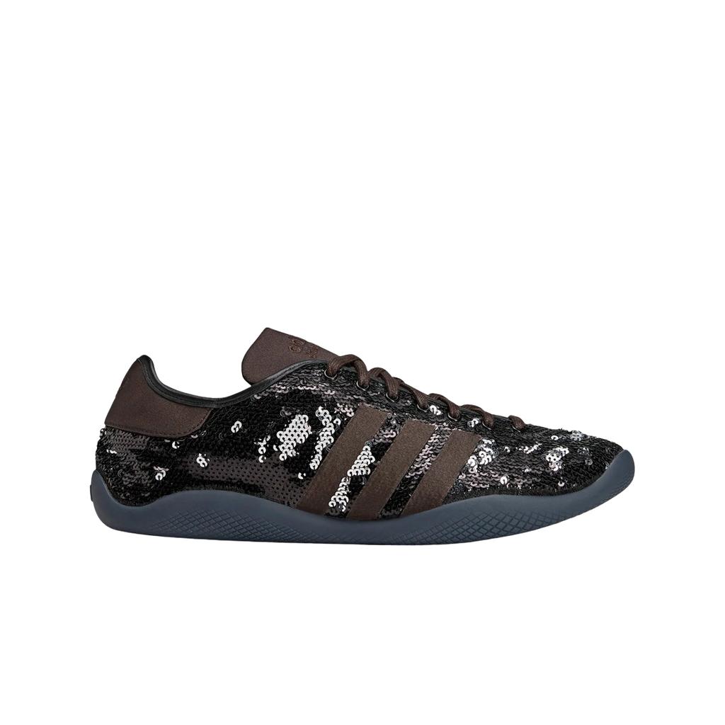 Wales Bonner x adidas Scarpe da Ginnastica Unisex Karintha Brown con Paillettes Nero Core-Black Argento Metallico JR0259