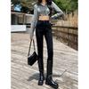 Versatile high-waisted small-footed jeans for women's 2025 new autumn and winter models, slim-fitting and thin jeans