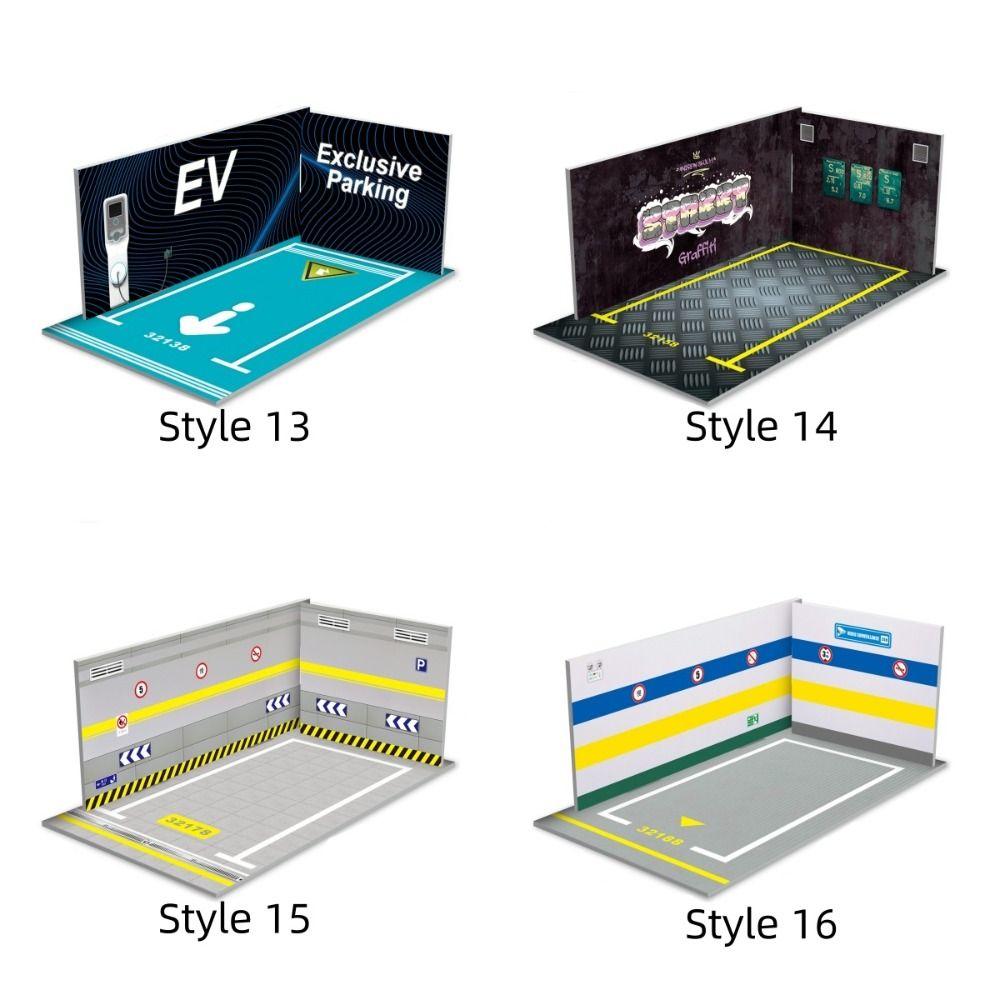 Automobile Toy 1/32 Car Garage Parking Space Garage DIY Scene Parking Lot Model  For Children
