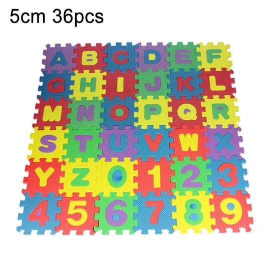 

36Pcs Children Alphabet Numbers Puzzles Crawling Foam Floor Mat Education Toy 5cm 36pcs