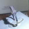 New Exquisite White Zirconia Bow Ring Sweet And Simple Party Birthday Gift  Stamp Fashion Jewelry