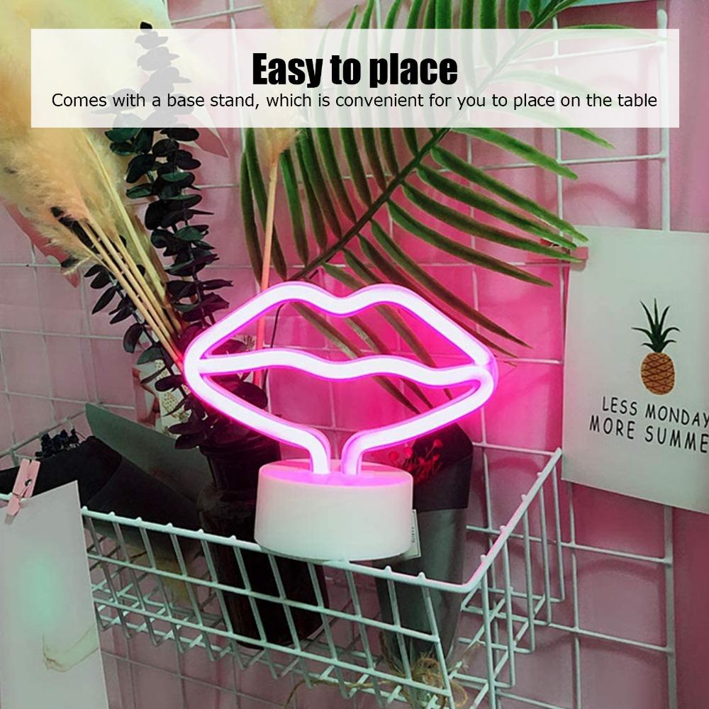 Pink LED Neon Light USB Powered Neon Light Lamp Gifts Neon Lamp  Home Decor