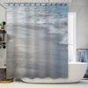 Duschvorhang im Strand-Design mit 3D-Ozeanwellen für Badezimmer-Deko-Accessoires Wasserdichte Stoffeinlage enthalten (Für dich: W7