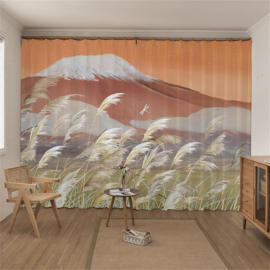Custom Mount Fuji Landscape 3D Digital Printed Blackout Window Curtains For Living Room Bedroom Kitchen Decor Drapes Wholesale