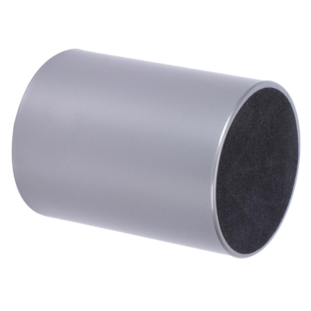 Pen Holder Round Shape Sponge Bottom Cushion Plastic Pencil Socket for Office SuppliesSilver