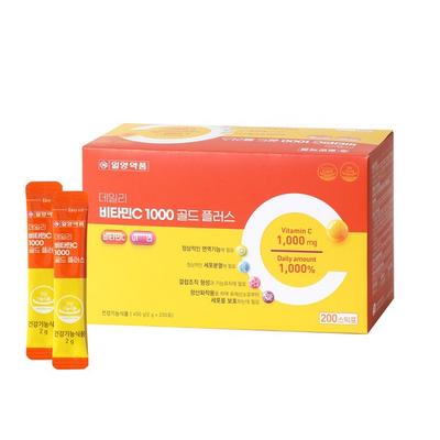 Ilyang Pharmaceutical Daily Vitamin C 1000 Gold Plus 200p, 1 Stück, 400 g, koreanisches essentielles Gesundheitsnahrungsmittel
