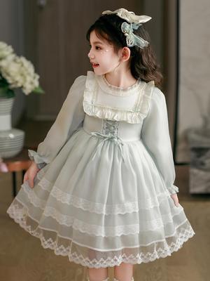 Girls' Autumn Lolita Princess Tulle Birthday Dress