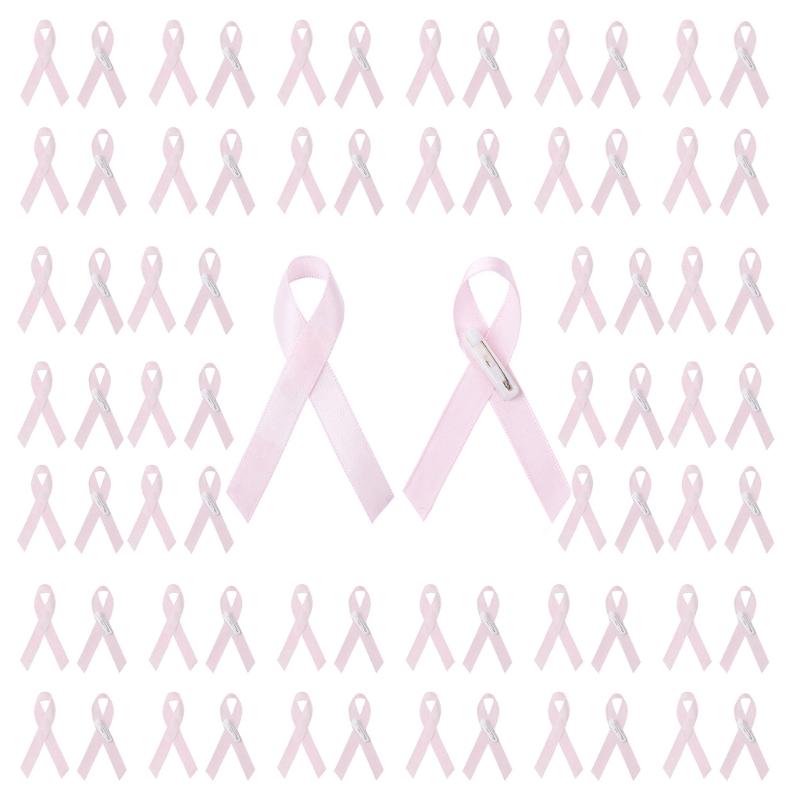 Set of 200 Ribbon Brooch Pin Beautiful Designs Pink Ribbon Enamel Pin Health Awareness Pins for Breast Cancers Awareness