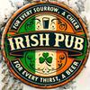 Pc Vintage Irisches Pub Metallblechschild cm Rundes Aluminium Happy Hour Wanddekor mit Kleeblatt Irische Pub-Beschriftung