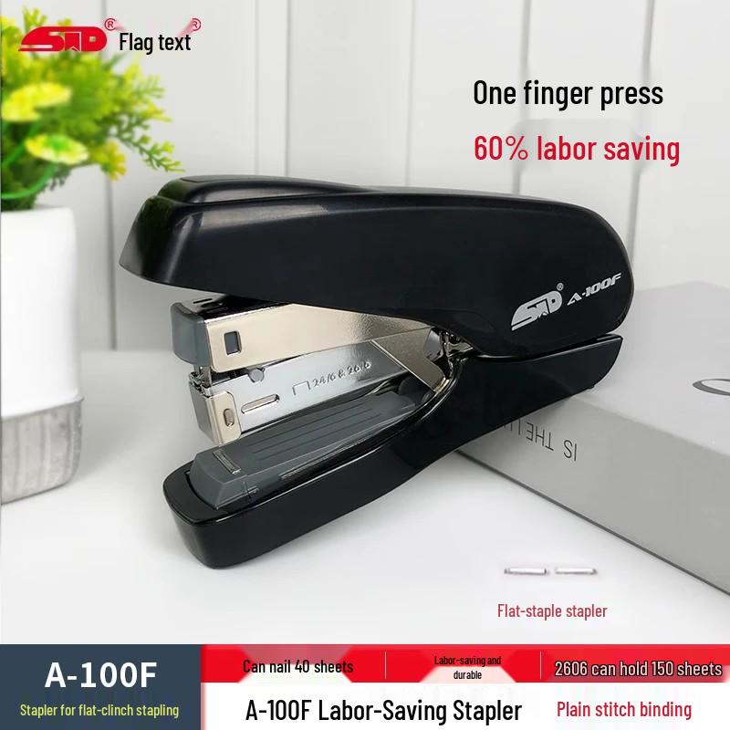 

Qiwen A-100F Medium Stapler, 40-Page Capacity, Flat Stitch & Corner Binding, No. 12 Staples, Labor-Saving Design 40-Sheet Capacity вершковий/білий