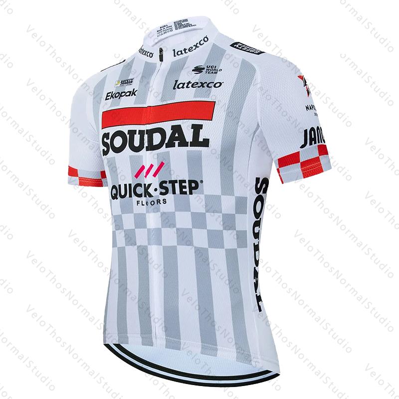 Quick Step Cycling Jersey Set Short Sleeve and Bib Shorts Pro Race Bicycle MTB Ropa Maillot Cycling Clothes Quick-drying