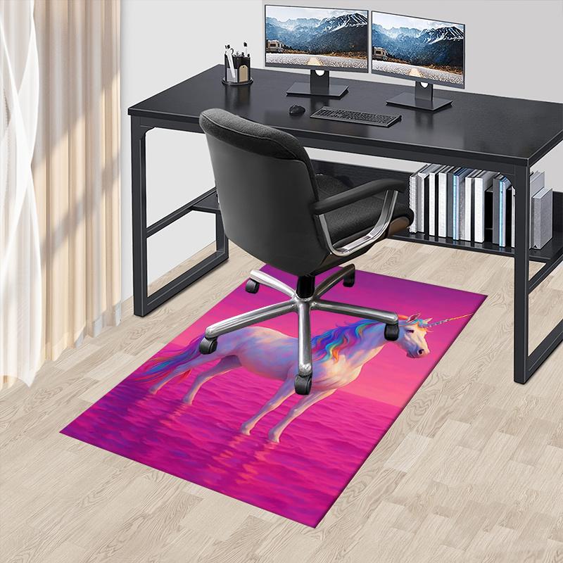 

Unicorn Chair Mat: Office Carpet for Desk, Large Rug for Home Decor, Sofa Mat, Gift Idea for Any Room 60cm by 90cm