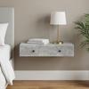 Wall Mounted Side Table Concrete Grey 87.5 x 34.5 x 17 cm