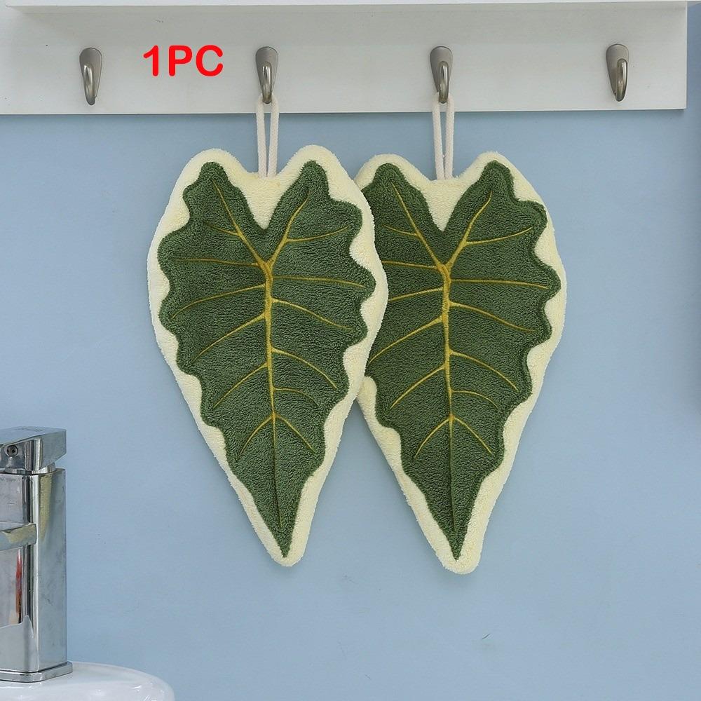 New Leaf Hand Towel Double-layer Soft Kitchen Towel Thickened Speed Dry Bathroom Towel Kitchen Use