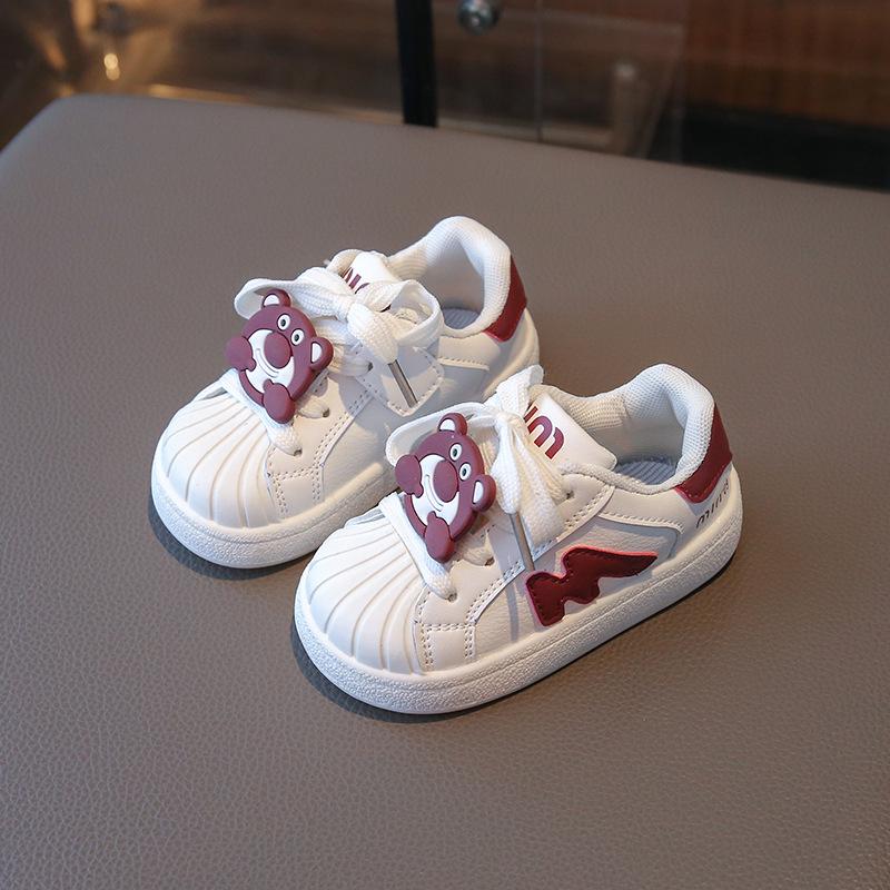 

Детская обувь обувь для малышей 2025 осень новая мужская и женская спортивная обувь детские кеды на мягкой подошве белые туфли 40 pairs for a whole box of 16-19 yards красный