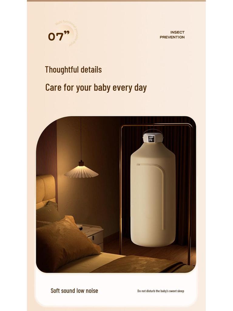 Portable Foldable Clothes Dryer with Timer & UV Light - No Installation Needed