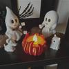 Ghost Campfire Gathering Halloween Nightlight Cute Ghost Figurine Set Small Campfire Light Fun Halloween Decorations Unique Gift