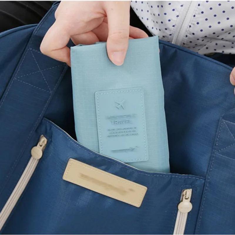 1PC Solid Color Waterproof Shoe Storage Bag - Portable Folding Travel Organizer Pouch For Shoes