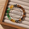 Festive Gifts Vibrant Multicolor Natural Stone Beaded Bracelet Fashion Jewelry For Unisex Daily Wear Stylish And Easy To Match Accessory