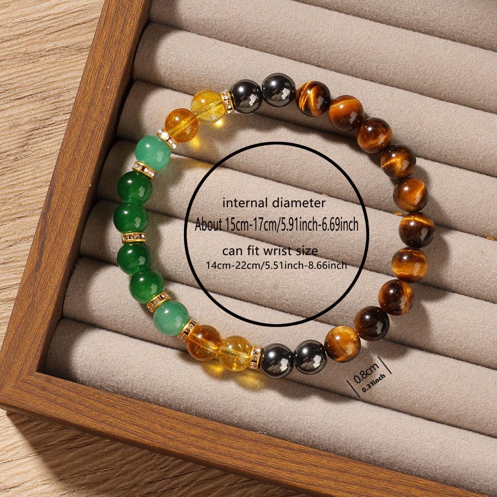 Festive Gifts Vibrant Multicolor Natural Stone Beaded Bracelet Fashion Jewelry For Unisex Daily Wear Stylish And Easy To Match Accessory