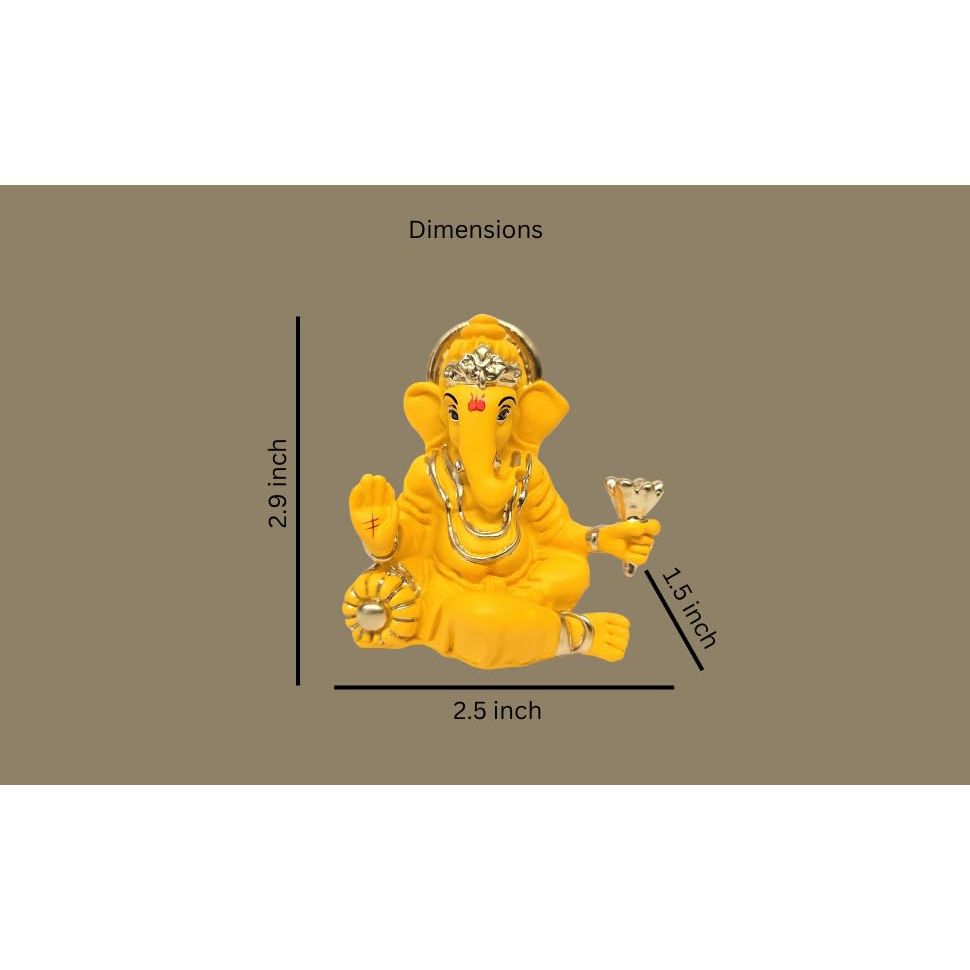 Ganesha Mango Terracotta Finish | for Car Dashboard | Gifting | Office Desk | Home Decor