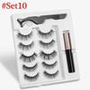 New 3 Pairs Normal Magnetic Eyelashes 5 Magnet 3D Mink Eyelashes Set With Eyeliner Tweezers Natural False LashesMakeup